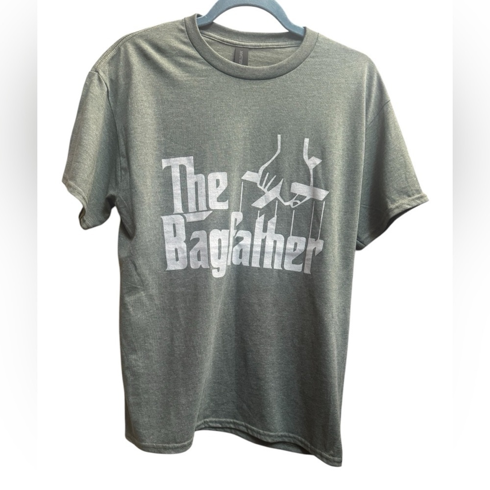 Bagfather T Shirt Green White Women’s Size Medium New Unisex Tee NWOT
